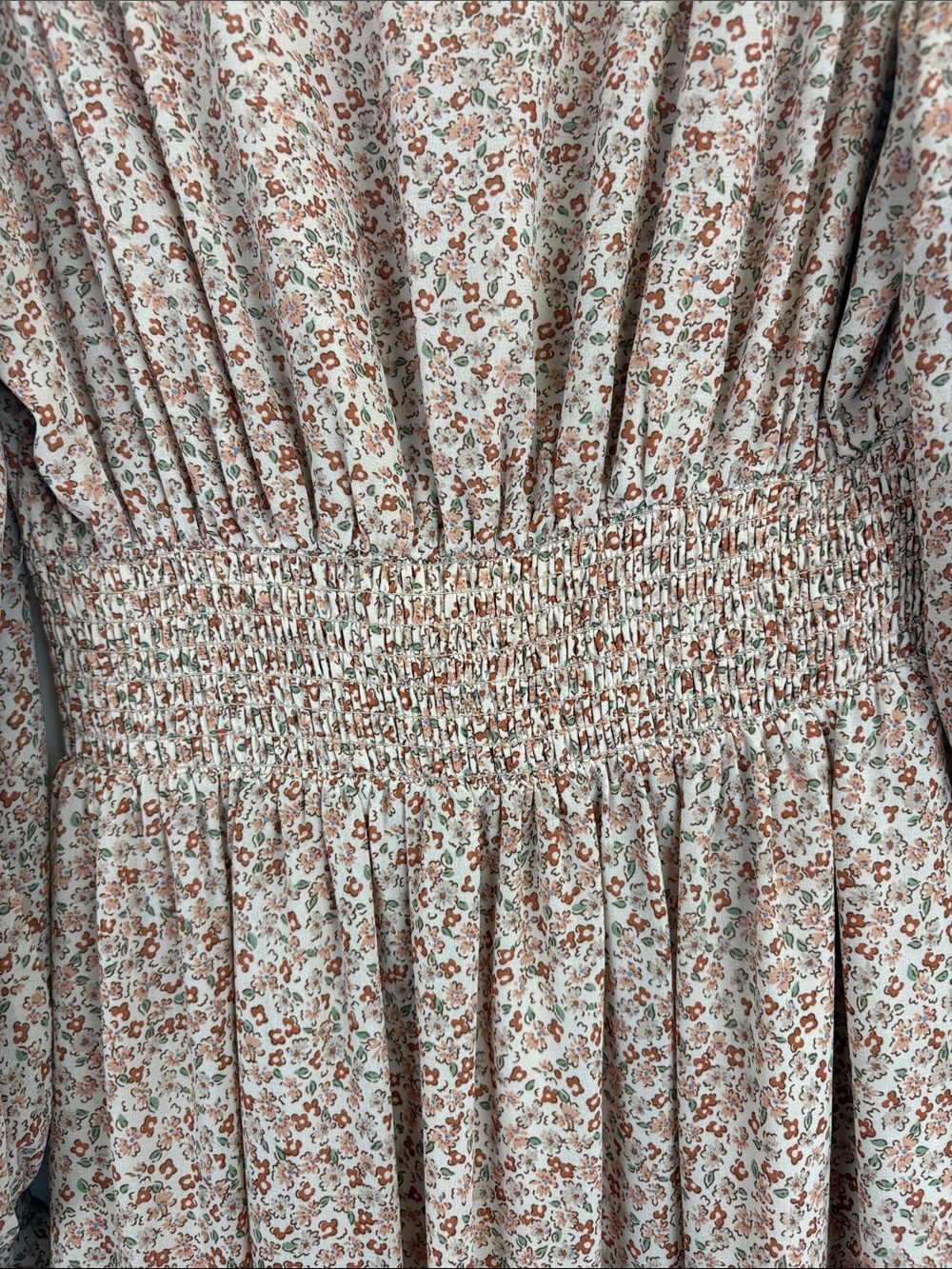 Altar’d State Floral Prairie Maxi Dress Cottagecore Boho Tiered Long Sleeve XS - Picture 9 of 10